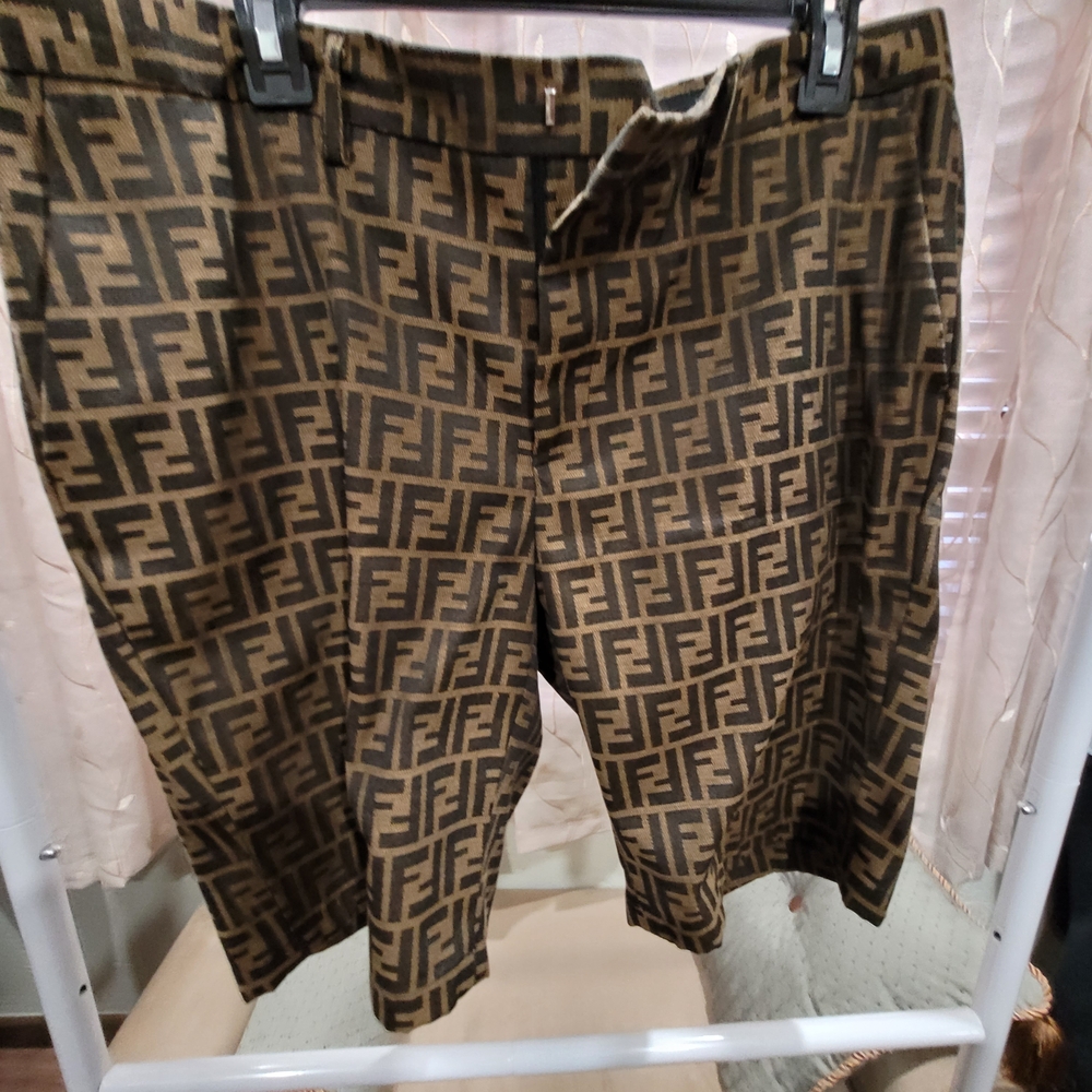 Fendi Brown Monogram Shorts